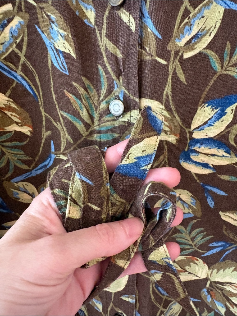 Liz Claiborne LINEN Sleeveless Floral 90s Tie Back Maxi Dress - Picture 6 of 11